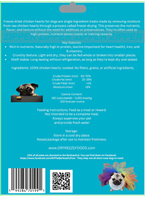 Freeze Dried Chicken Hearts Quality Dog Treats