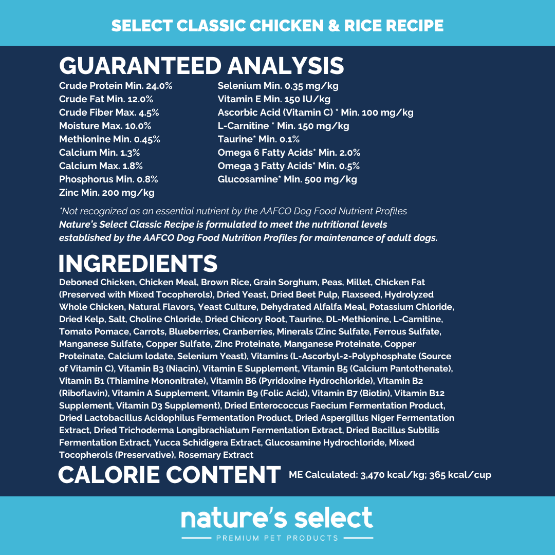 Classic Recipe - Chicken & Rice Dry Dog Food