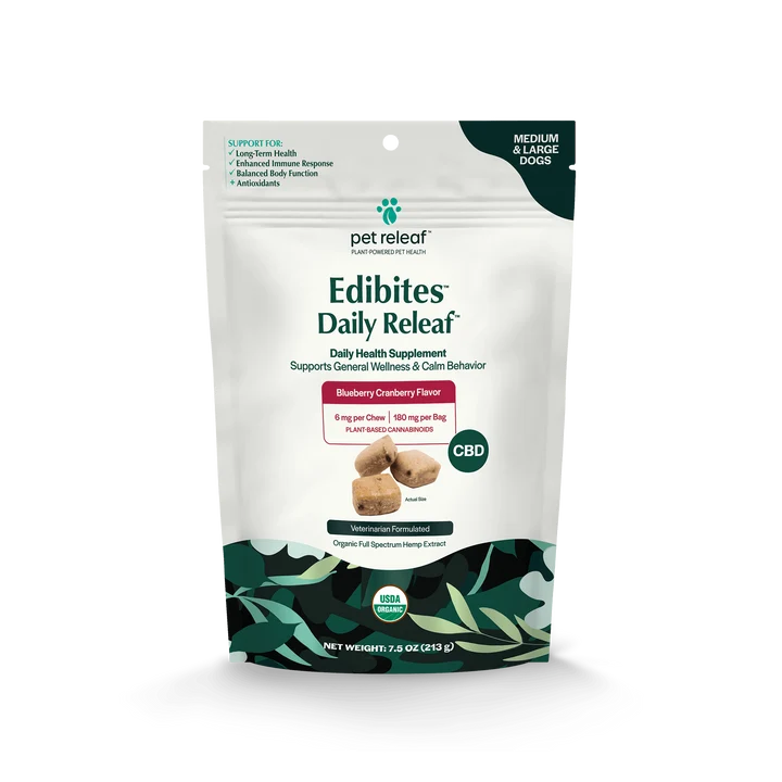 Daily Releaf Hemp Edibites for Dogs – Blueberry Cranberry