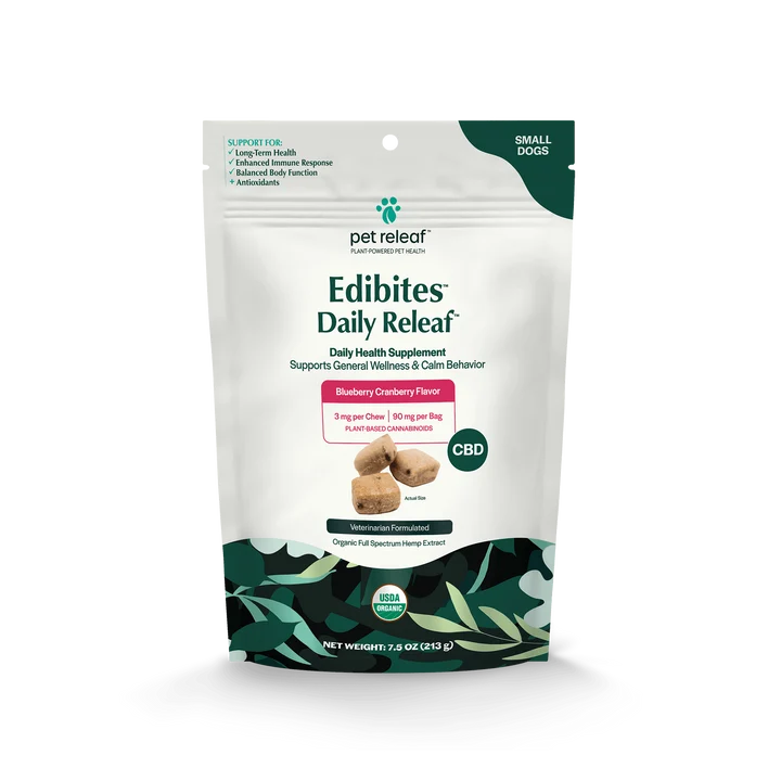 Daily Releaf Hemp Edibites for Dogs – Blueberry Cranberry