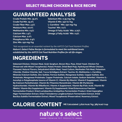 Select Feline Classic Nutrition Recipe Dry Cat Food