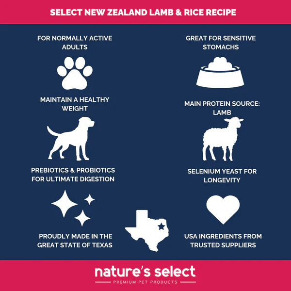 New Zealand Recipe - Lamb & Rice Dry Dog Food - Sensitive Stomach