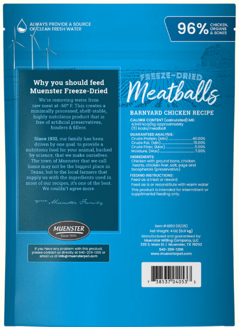Freeze Dried Chicken Meatballs Quality Dog Treats