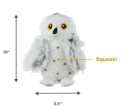 Animated Snow Owl (9") | Dog Toy