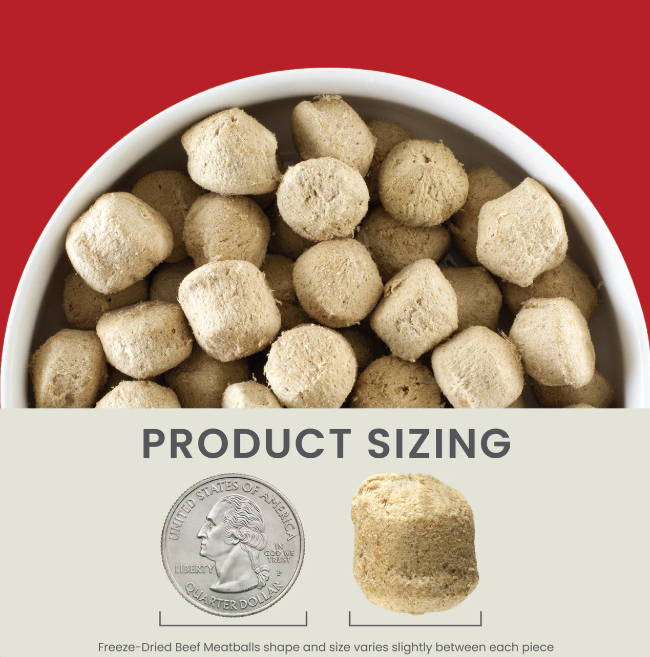 Freeze Dried Beef Meatballs Natural Dog Treats