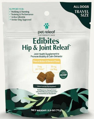 Hip & Joint Releaf CBD Edibites For Dogs – Peanut Butter Banana