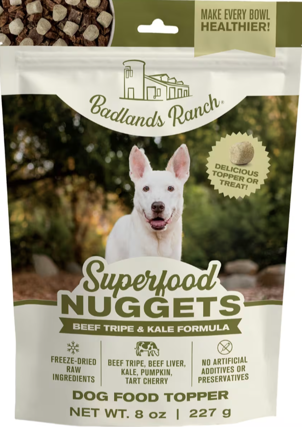 Badlands | Grain-Free superfood nuggets: beef tripe & kale toppers