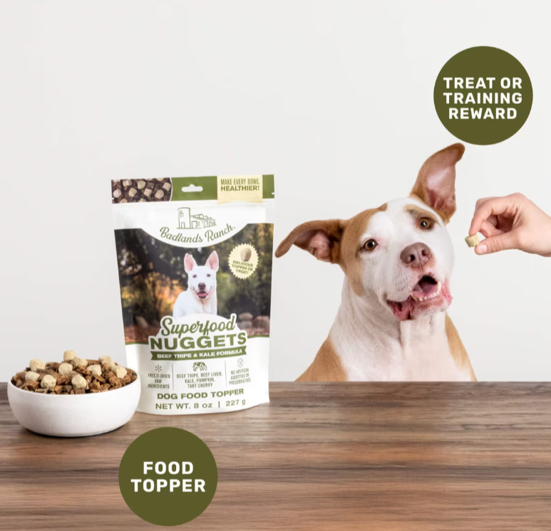 Badlands | Grain-Free superfood nuggets: beef tripe & kale toppers