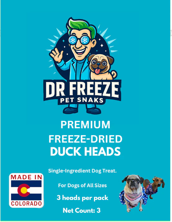 Freeze Dried Duck Heads - Natural Dog Chews