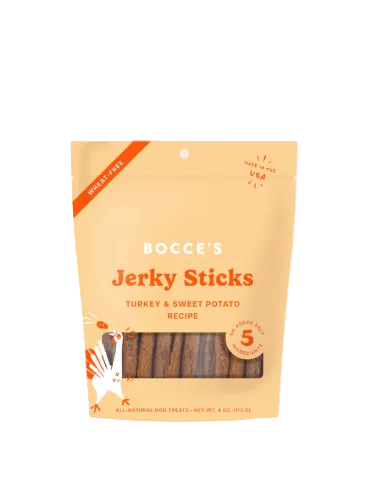 Turkey & Sweet Potato Jerky Sticks Natural Dog Chews