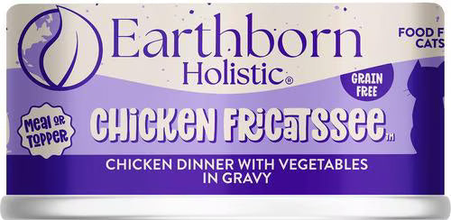 Earthborn Holistic Chicken Fricatssee Grain-Free Natural Adult Canned Cat Food, 5.5-oz