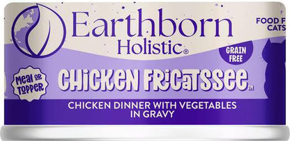 Earthborn Holistic Chicken Fricatssee Grain-Free Natural Adult Canned Cat Food, 5.5-oz
