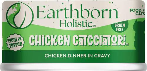 Earthborn Holistic Chicken Catcciatori Grain-Free Natural Adult Canned Cat Food, 5.5-oz