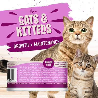 Earthborn Holistic Harbor Harvest Grain-Free Natural Canned Cat & Kitten Food, 5.5-oz can