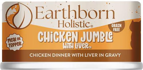 Earthborn Holistic Chicken Jumble with Liver Grain-Free Natural Canned Cat & Kitten Food, 5.5-oz