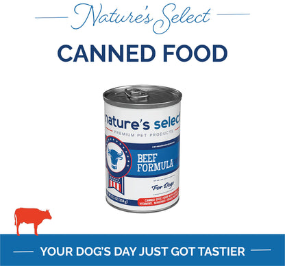 A can of Nature's Select Beef Formula Pate for dogs | Wet dog food | Canned dog food | natural dog food | Best natural dog food | beef dog food | protein dog food