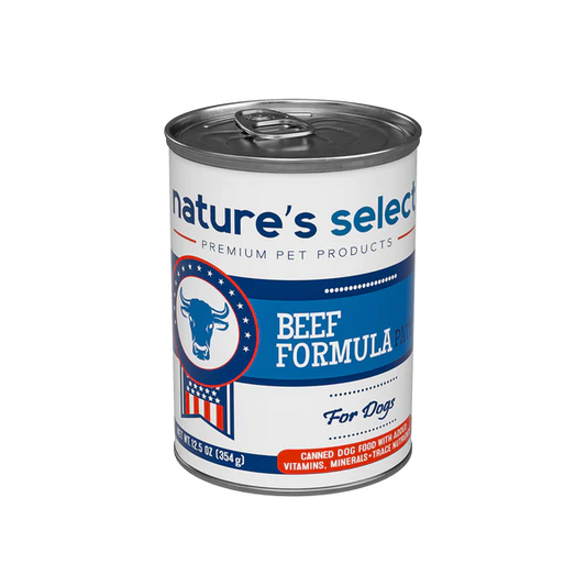 A can of Nature's Select Beef Formula Pate for dogs | Wet dog food | Canned dog food | natural dog food | Best natural dog food | beef dog food | protein dog food