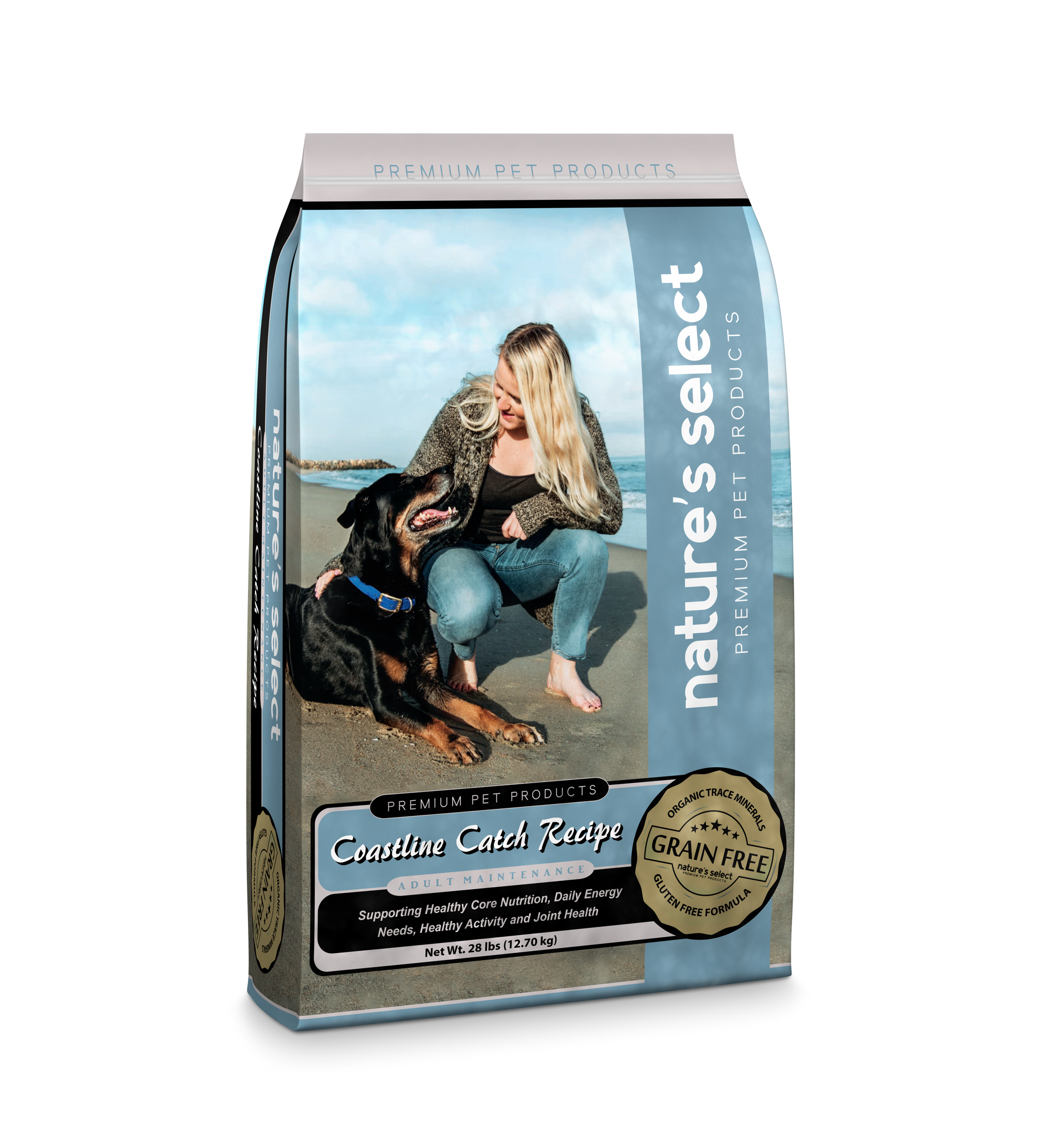 Nature's Select dry dog food | Coastline Catch recipe, grain free white fish dog food | grain free dog food | fish flavored dry dog food | Dry dog food bag | White fish dog food | Best natural dry dog food | dry dog food subscription | dog kibble | best kibble for dogs | high protein dog food | best senior dog food | white fish dog food 