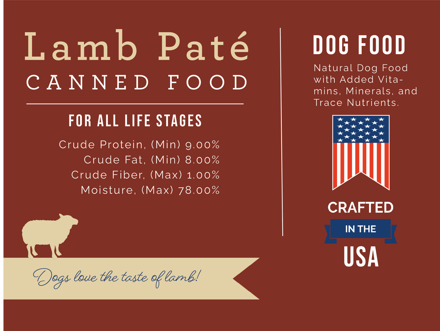 Lamb & Rice Formula Paté Canned Dog Food