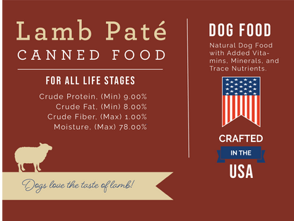 Lamb & Rice Formula Paté Canned Dog Food